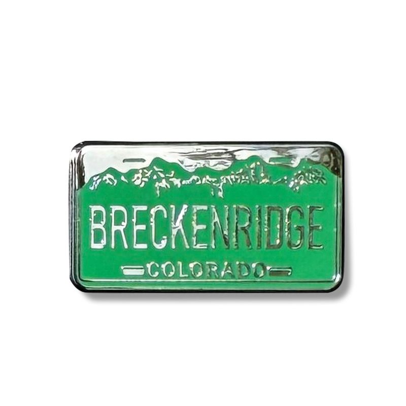 Breckenridge Colorado Plate Lapel Pin – Enamel Souvenir Pin