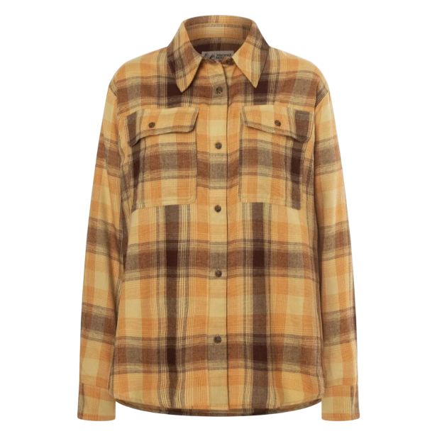 Women&#39;s Fairfax Novelty Lightweight Flannel Shirt, Color: Tangelo, Size: Medium