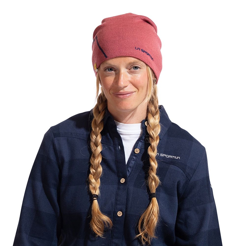 LA Sportiva Woolly Beanie - Warm Knit Winter Hat, Color: Rosebay/Night Sky, Size: S