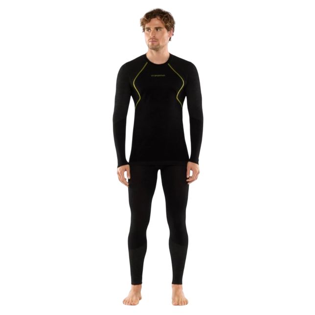 LA Sportiva Wool40 Aero Men&#39;s Pant, Color: Black/Yellow, Size: S