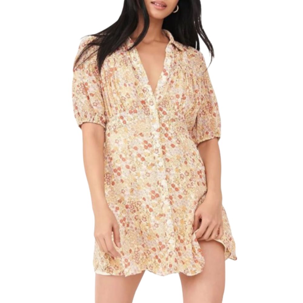 Women’s Bonnie Mini Dress, Color: Tea Combo, Size: Medium