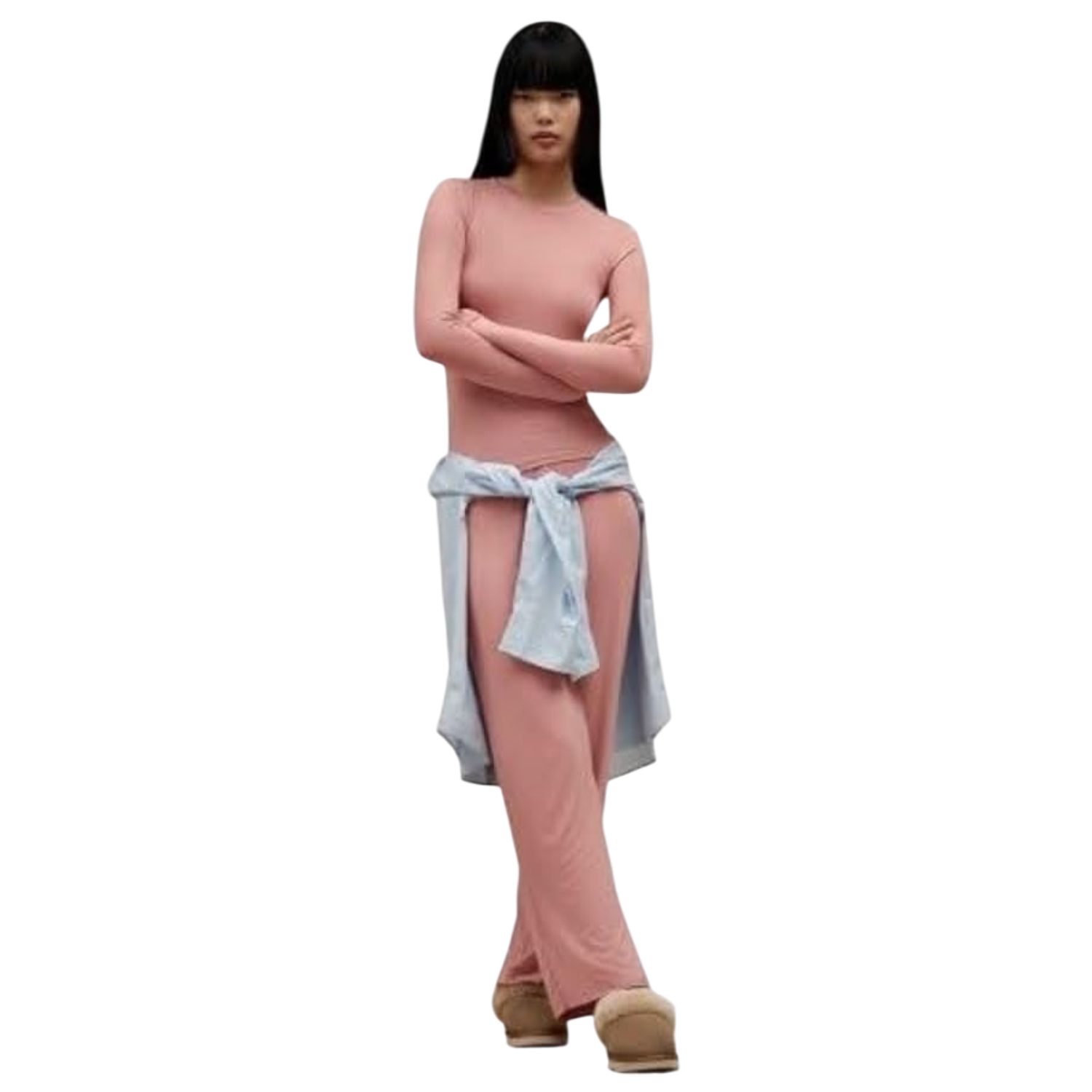 UGG Women&#39;s Aidelene Long Sleeve Tee, Color: Blush, Size: M