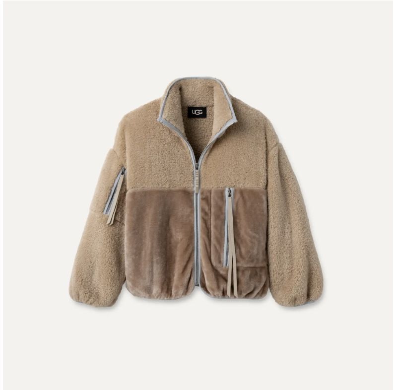 Women&#39;s Marlene Sherpa Jacket II, Sandstone / Ice Jam, Color: Sandstone / Ice Jam, Size: XS