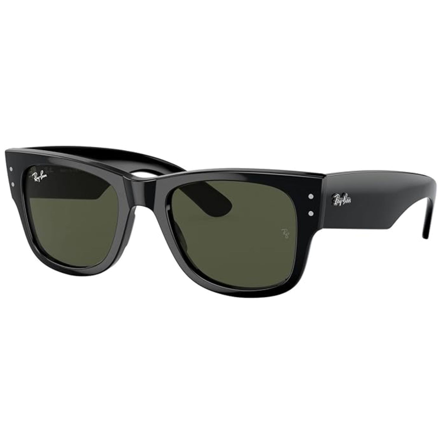 Mega Wayfarer Sunglasses, Color: Black/Green, Size: O/S