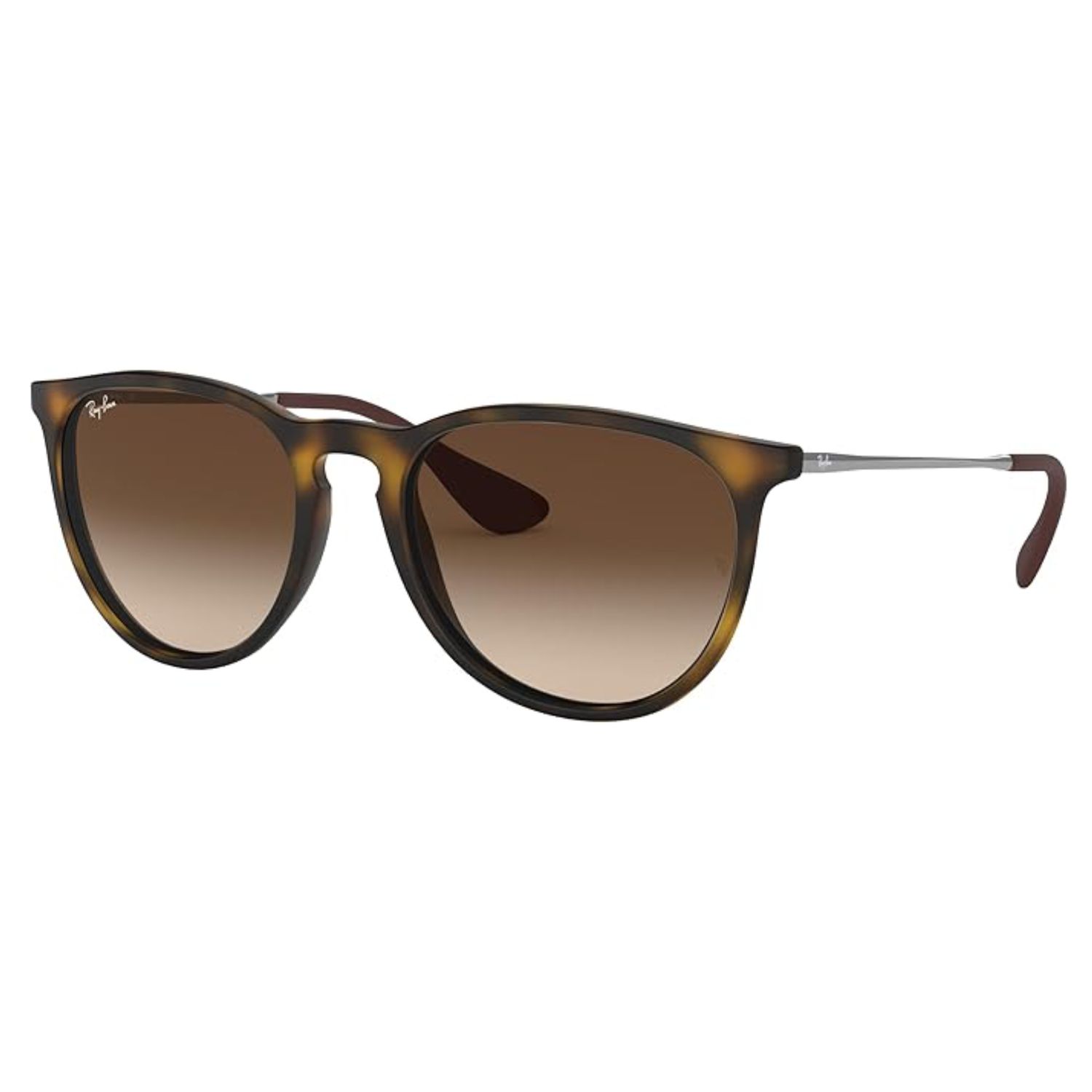 Erika Round Sunglasses, Rubber Havana, Color: Brown Gradient, Size: O/S