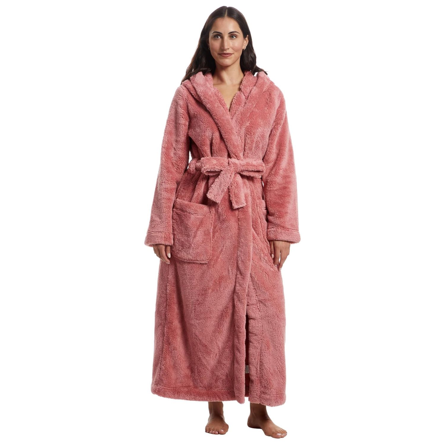 UGG Women&#39;s Aarti Long Robe, Pink Cedar, Color: Pink Cedar, Size: XS