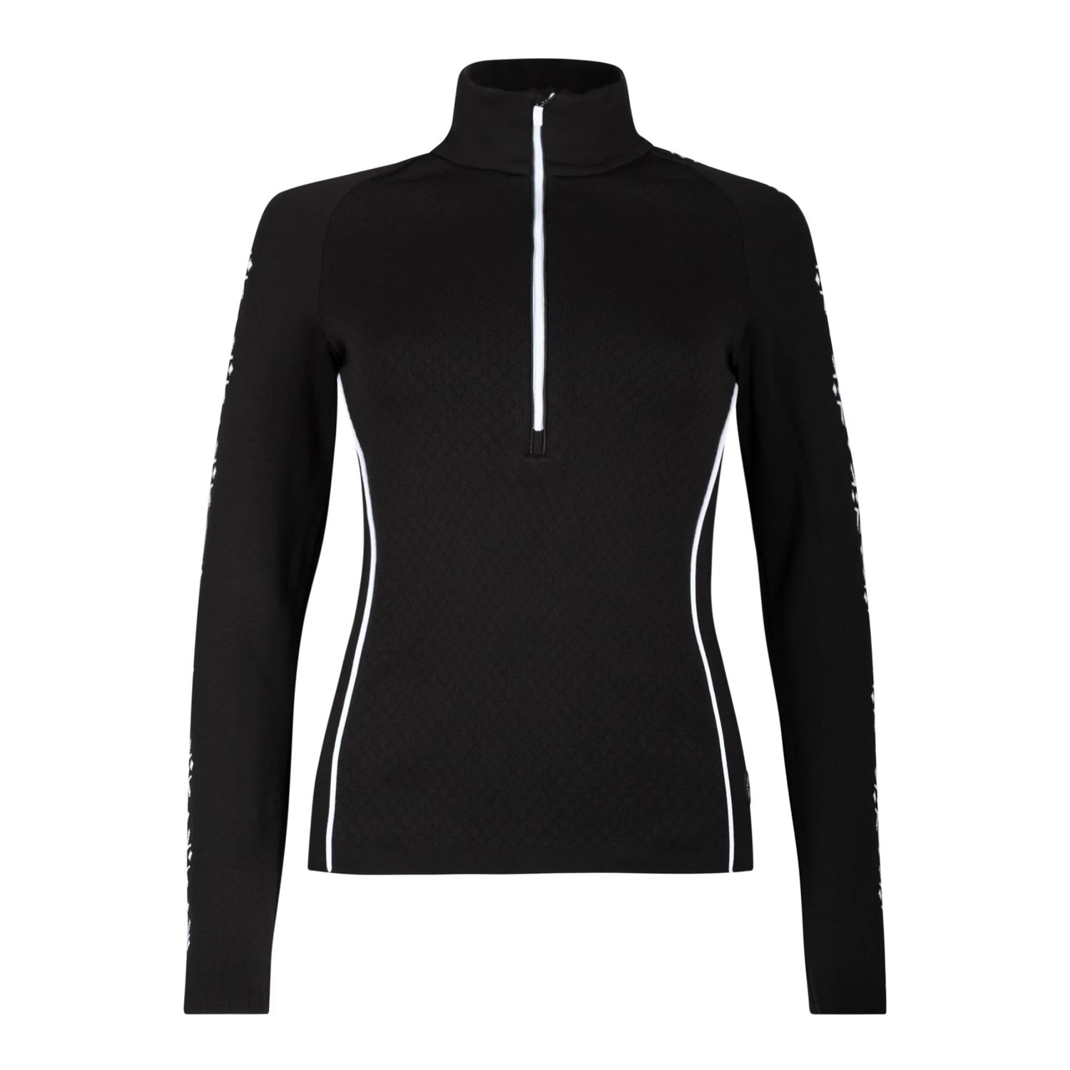 Newland Crested Butte Lady T-Neck Sweater, Color: Black/ White, Size: XS