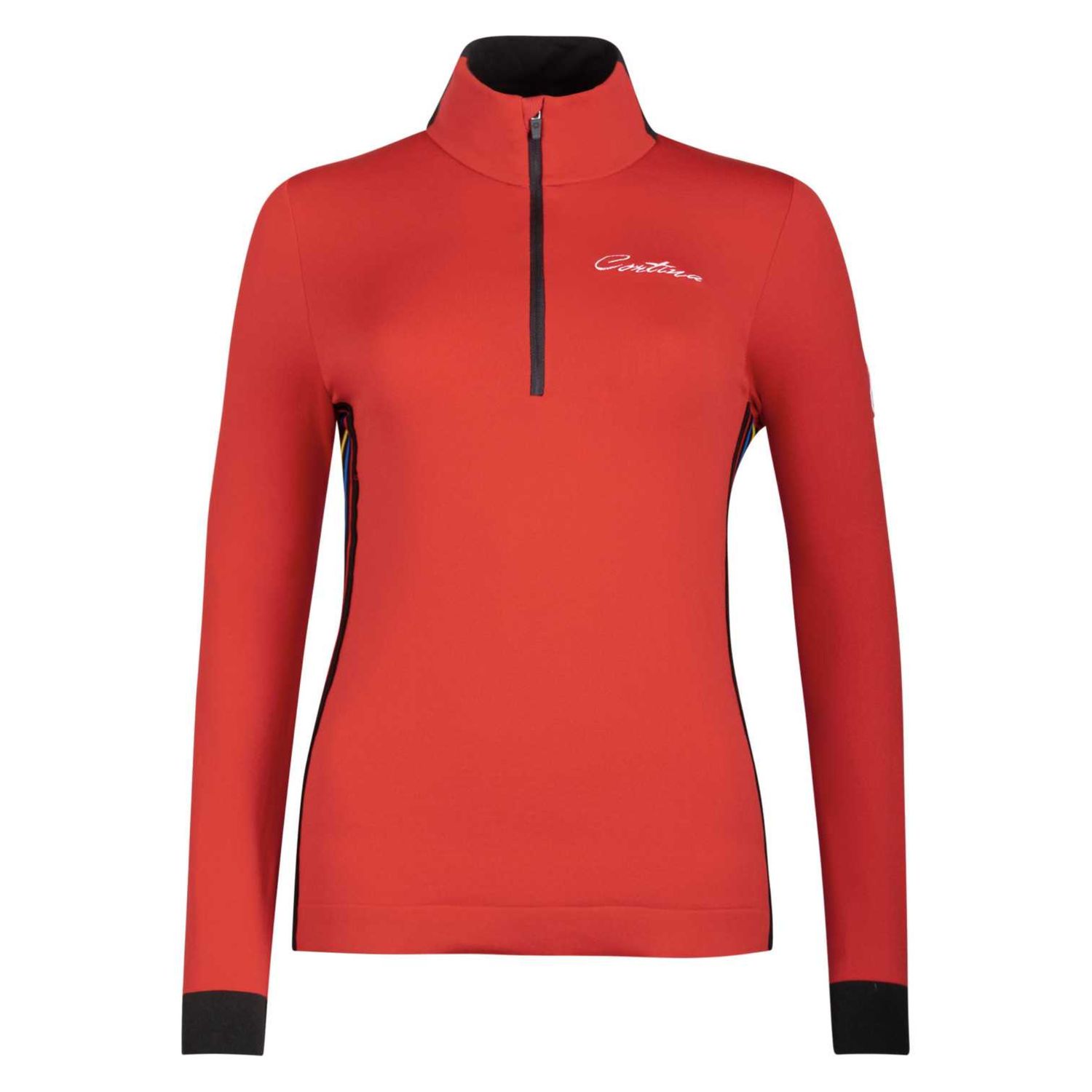 Newland Vail Lady T-Neck Sweater, Color: Red/Black, Size: XS