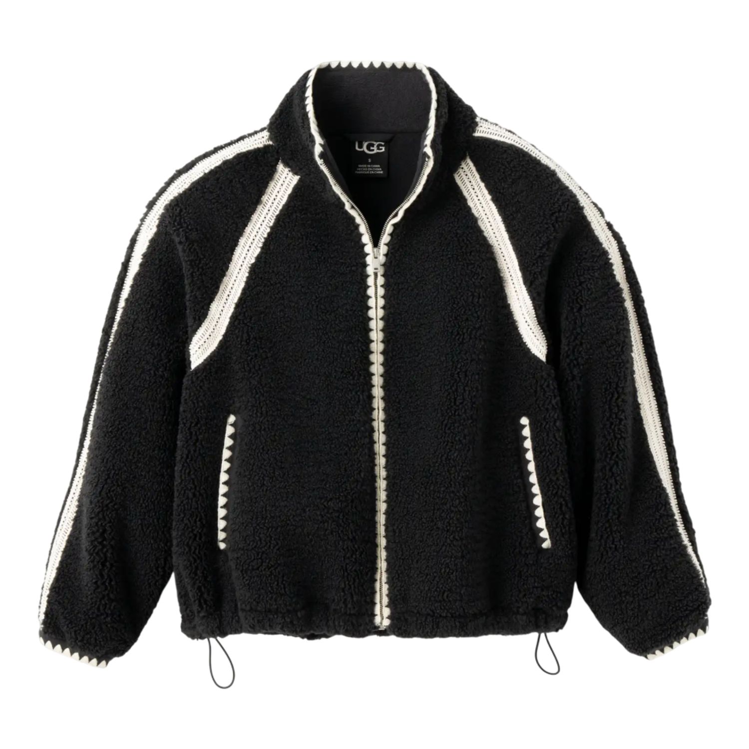 Women&#39;s Nikia Crochet UGGfluff Jacket, Black, Color: Black, Size: XS