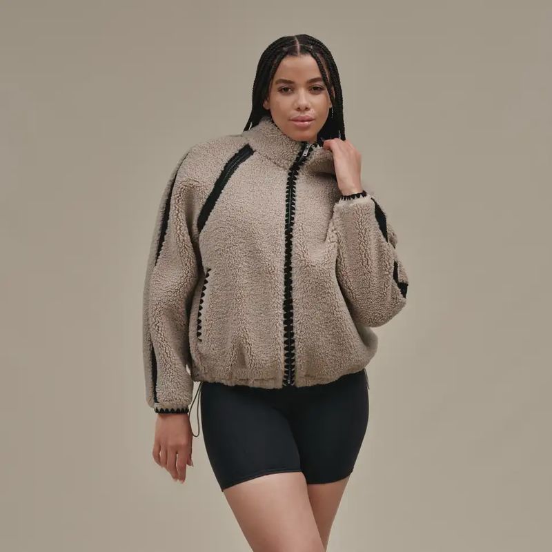 Women's Nikia Crochet UGGfluff Jacket, Putty