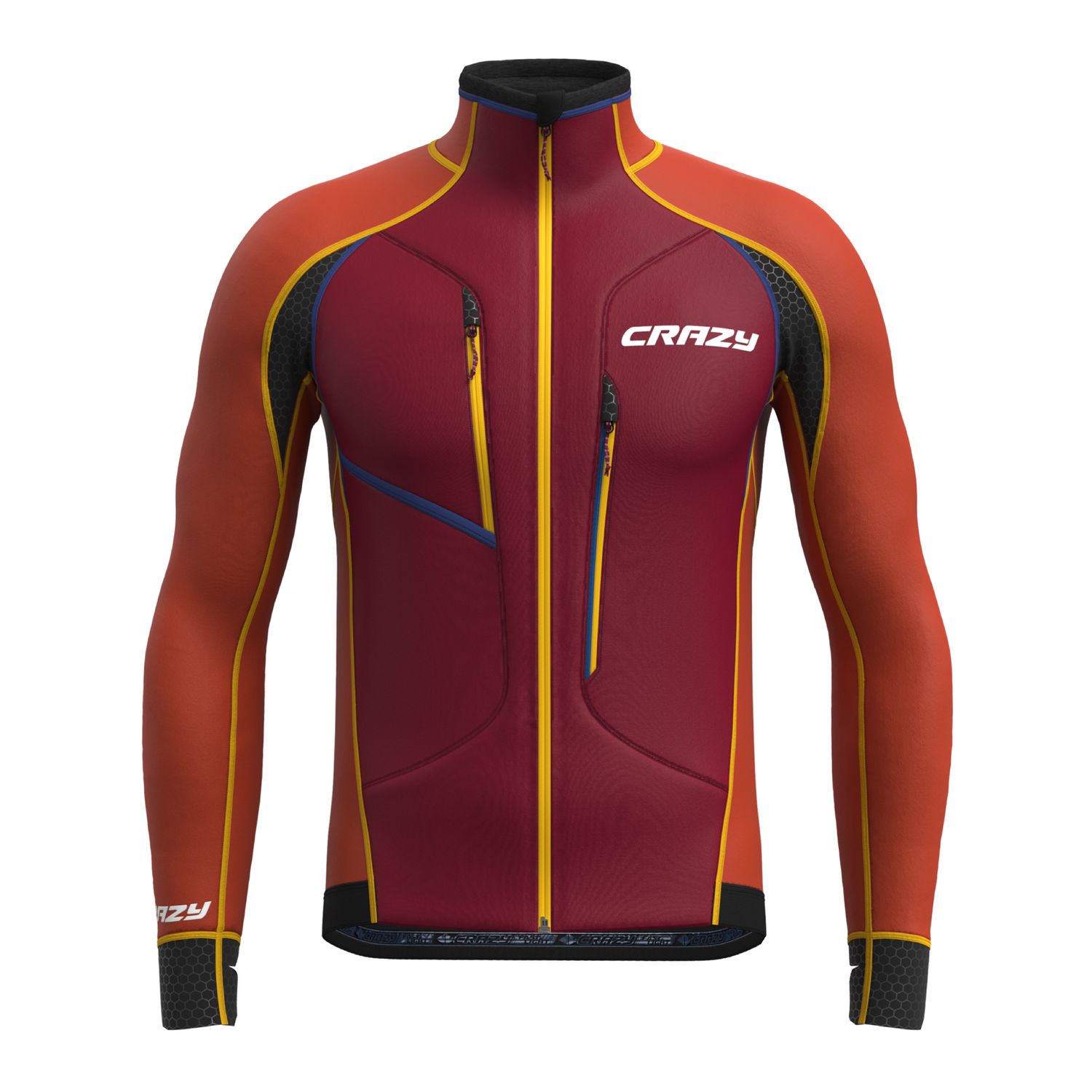 Men’s Pull Acceleration Performance Midlayer, Brick, Color: Brick, Size: S