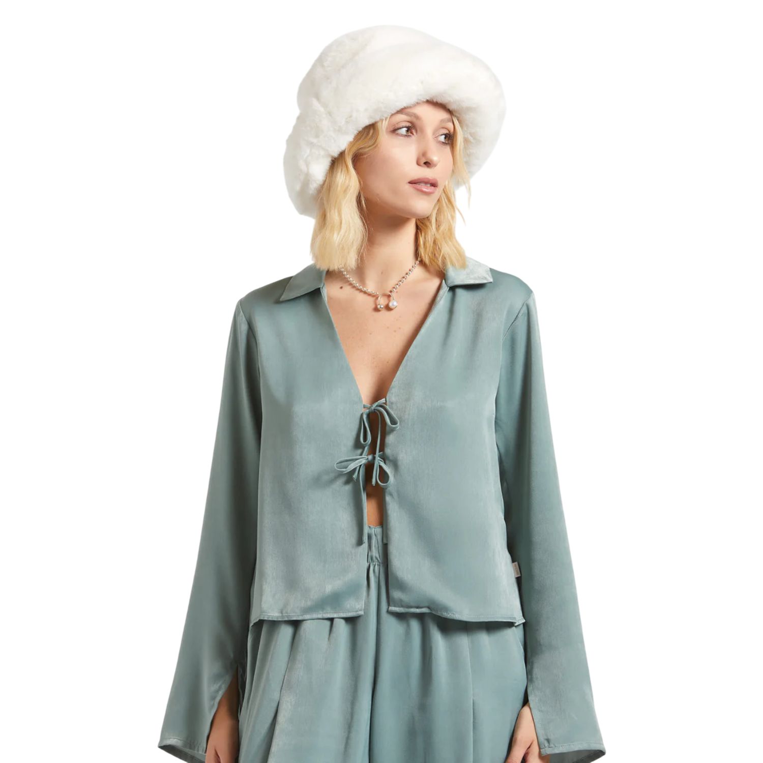 Dion Packable Winter  Bucket Hat, Color: Off White, Size: XS/S