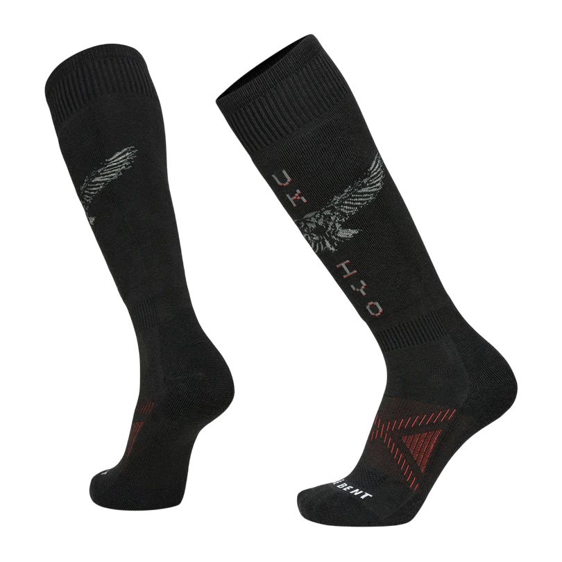 Kai Jones Pro Series Light Cushion Snow Socks, Color: Black, Size: S