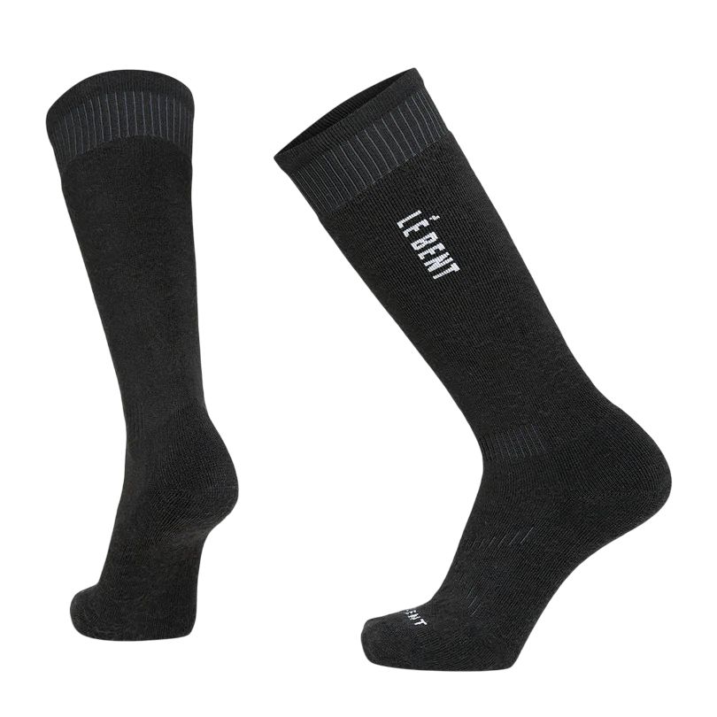 Full Cushion Logo Snow Socks, Color: Black, Size: S