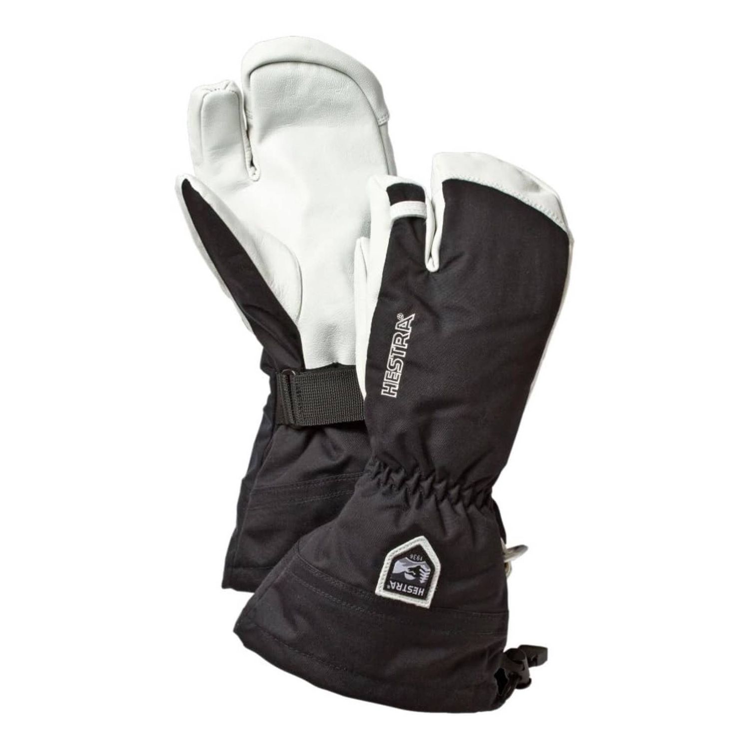 Hestra Heli 3-Finger Gloves, Color: Black, Size: 8