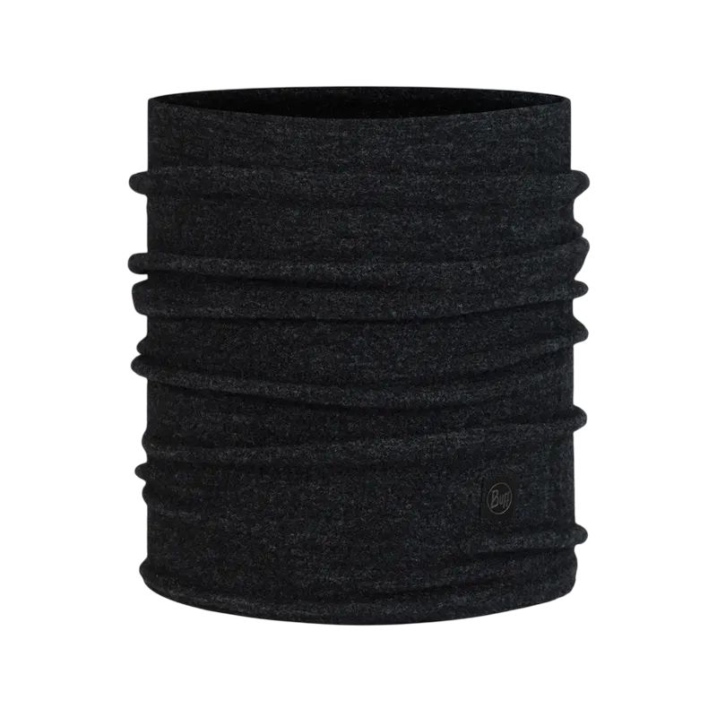 Merino Fleece Neck Warmer, Color: Solid Black, Size: O/S