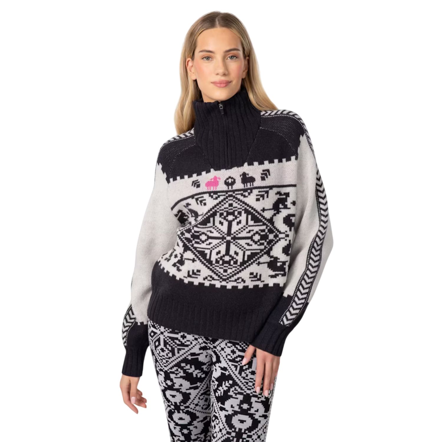 Kari Traa Saga Knit Sweater, Color: Natural White, Size: S