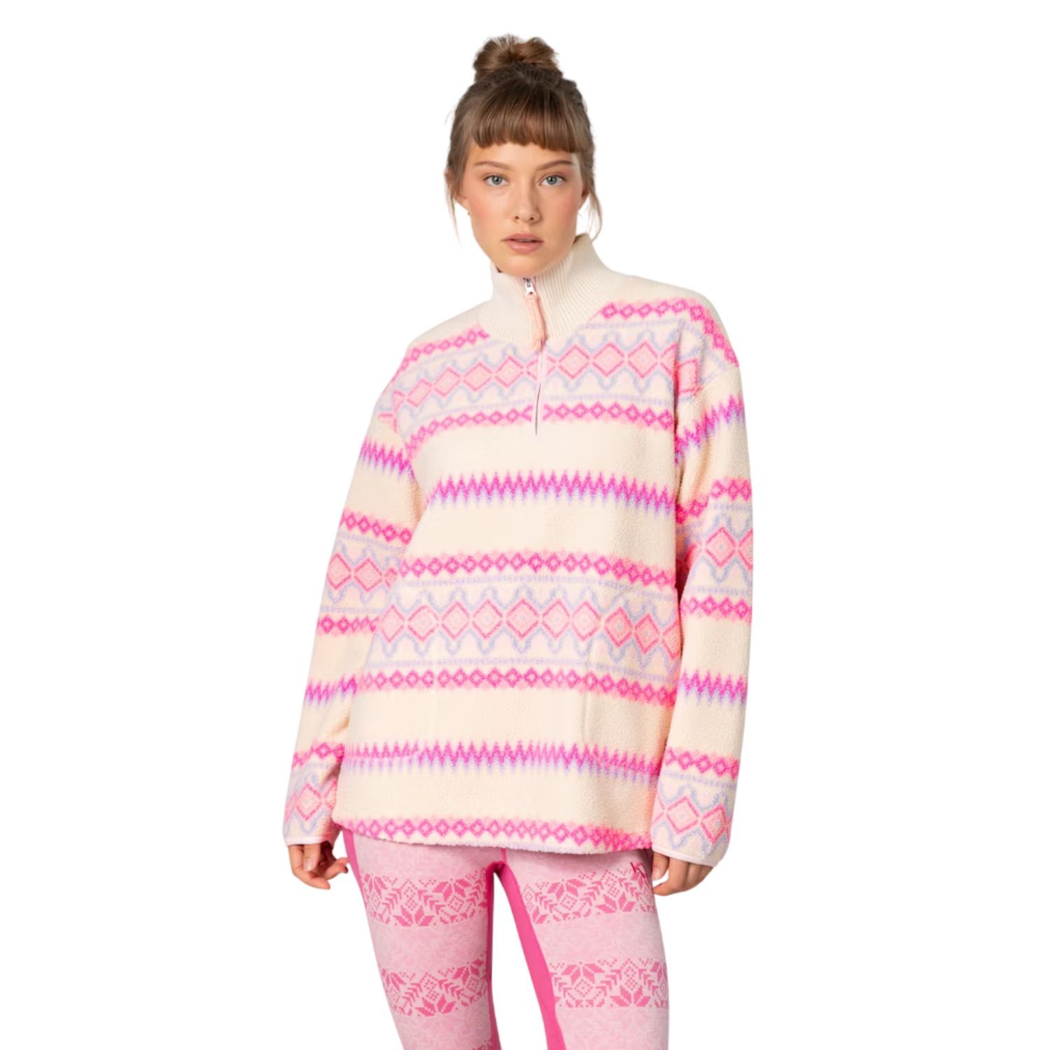 Kari Traa Ruthie Midlayer Half Zip Pullover, Color: Bjerk, Size: XS