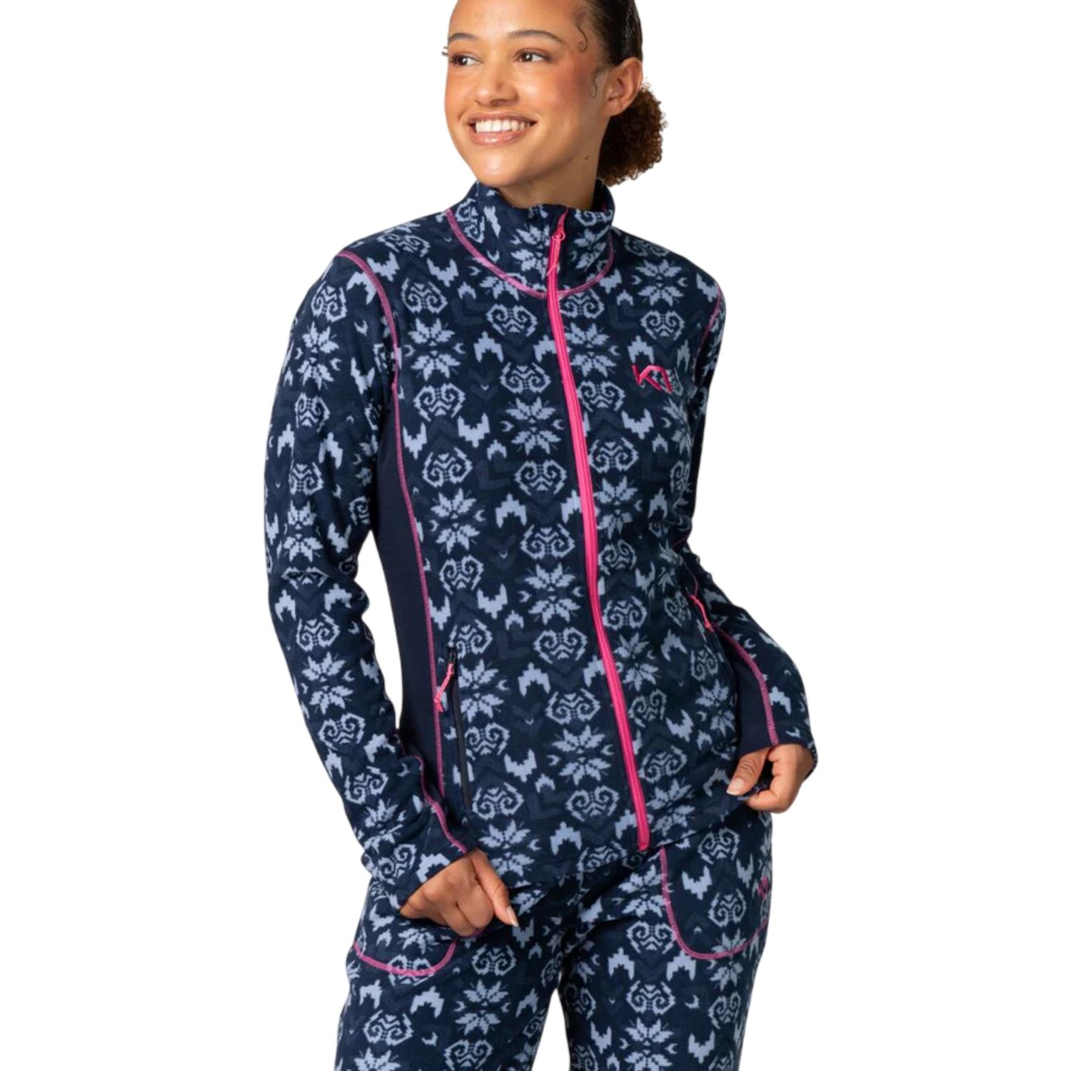 Kari Traa Olga Fleece Top, Color: Roy, Size: XS