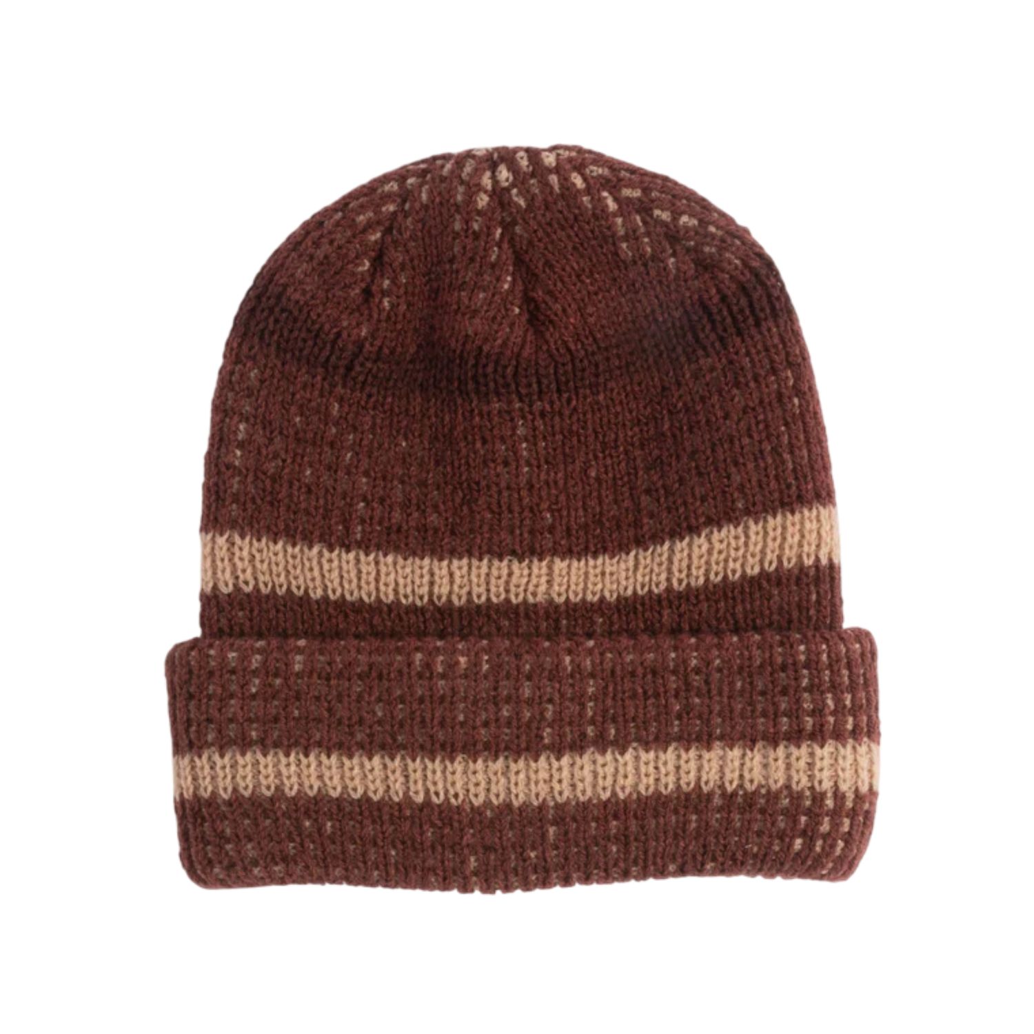 Vista Knit Beanie, Color: Burgundy / Light Brown, Size: O/S