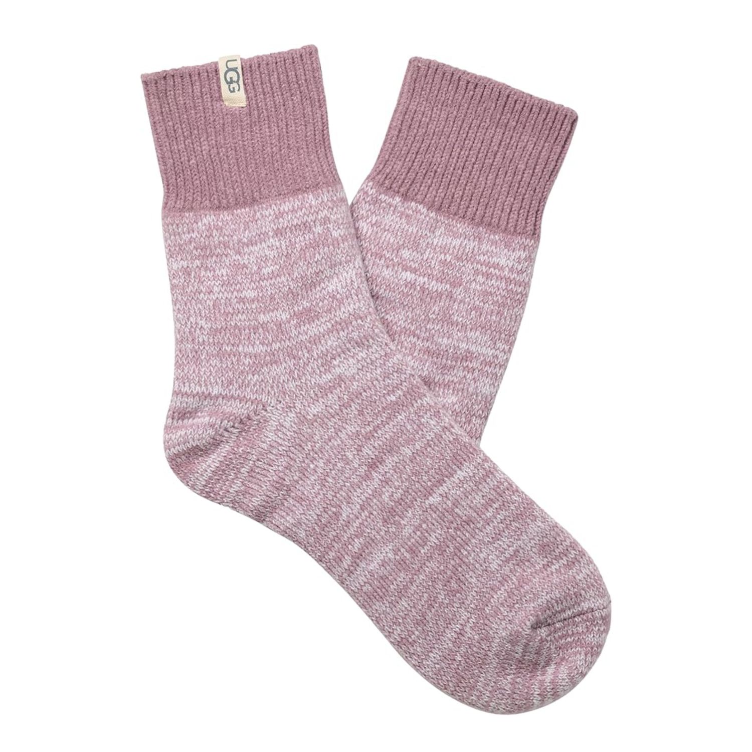 UGG Women's Rib Knit Slouchy Quarter Socks, Color: Shadow, Size: O/S