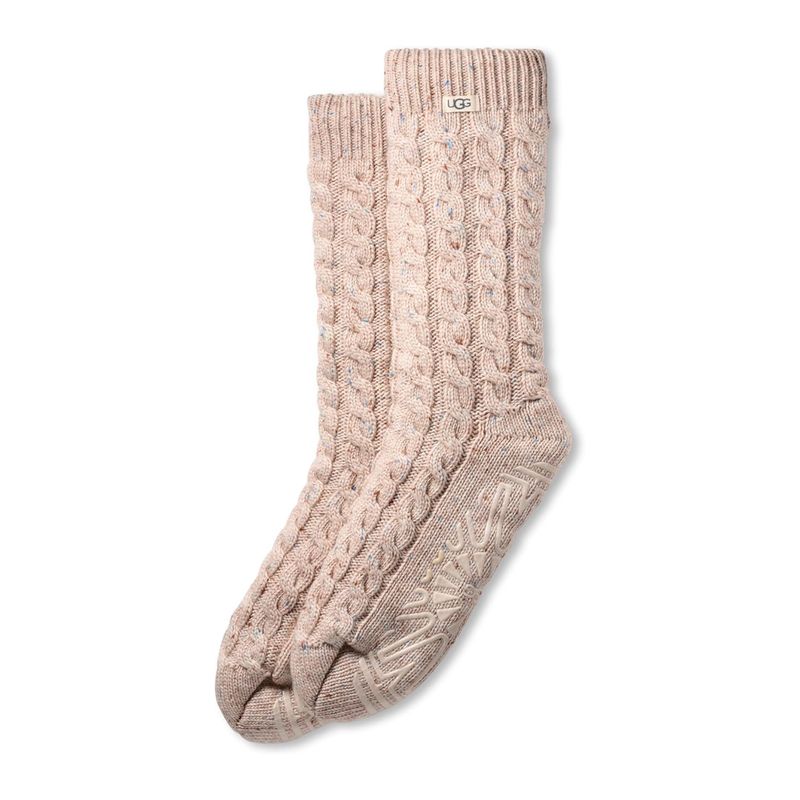 UGG  Women's Elowyn Cable Knit Fleece Lined Socks