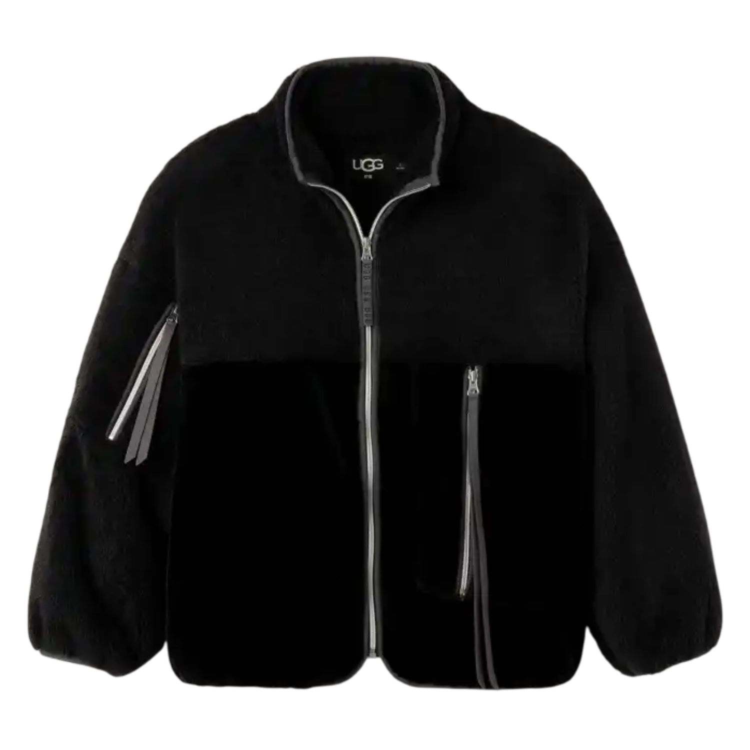 UGG  Women's Marlene Sherpa Jacket II, Color: Black, Size: XS