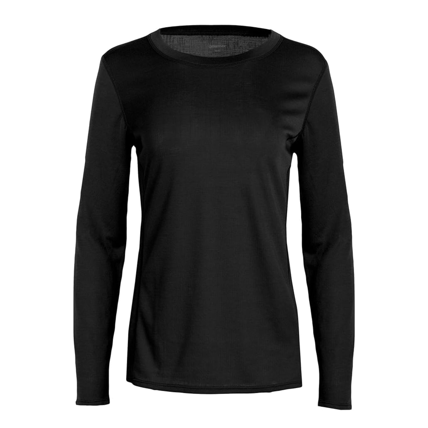Women's Single Layer Crewneck, Color: Black, Size: XS