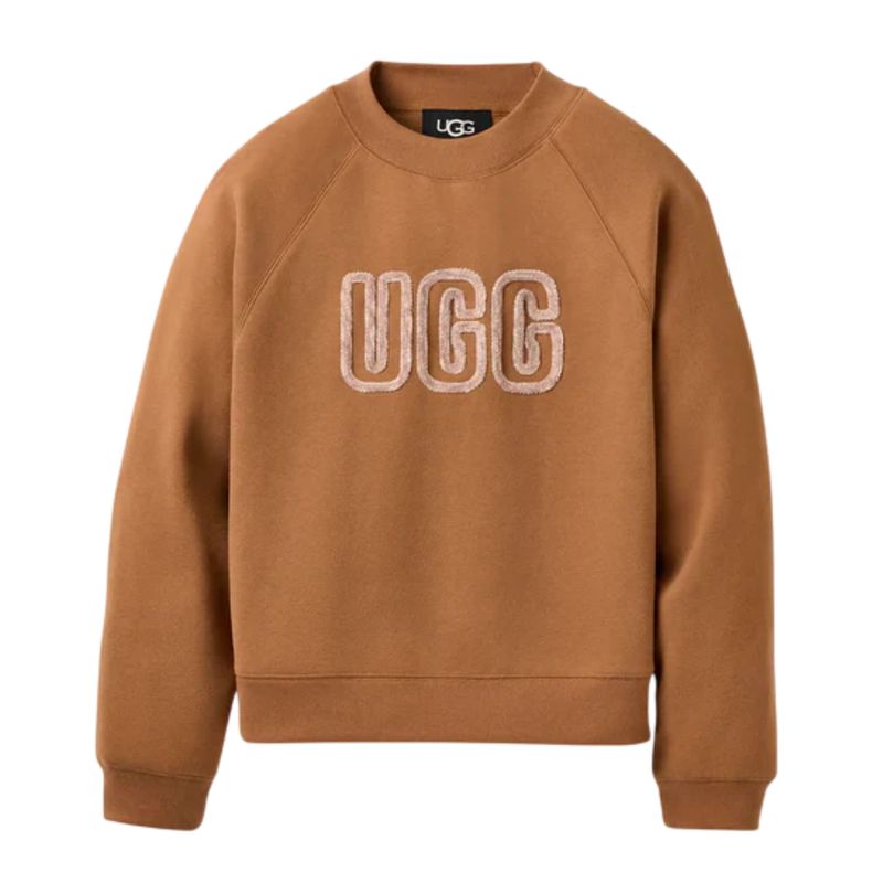 Women&#39;s UGG Logo Crewneck, Chestnut
