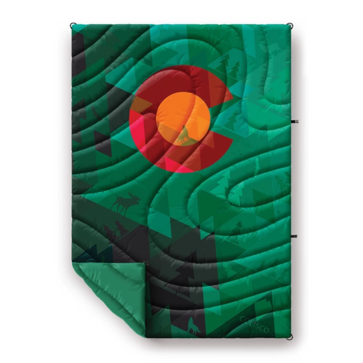 COLISCO Colorado Green Poly Eco-Performance Blanket - 52"x75" 164227