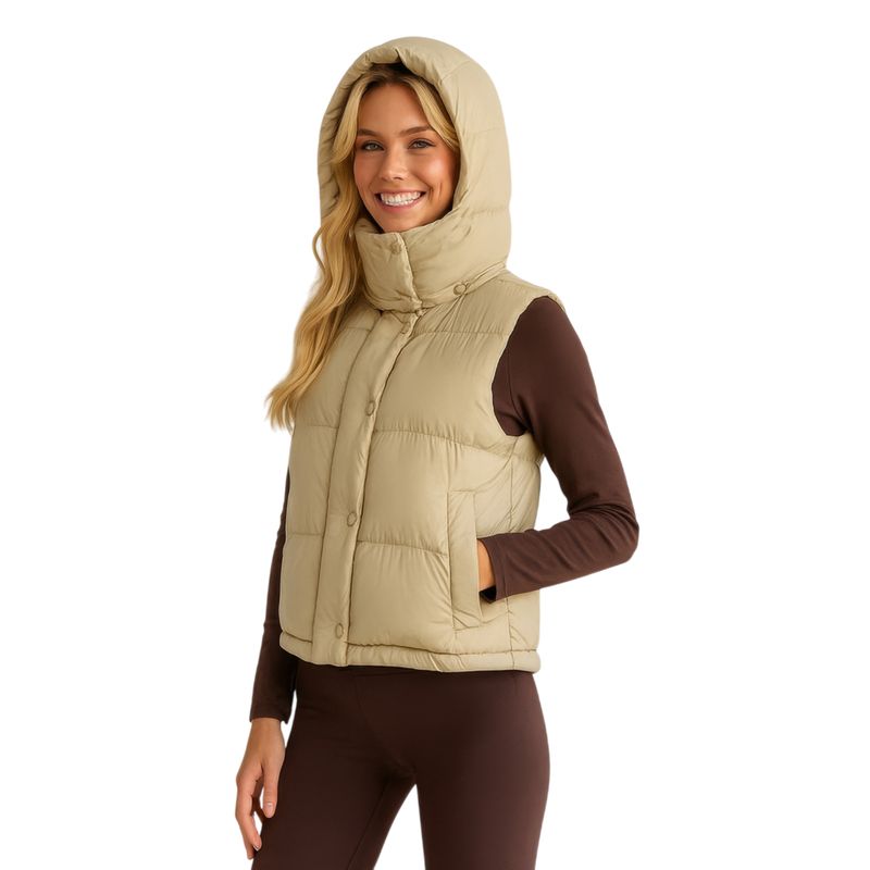 Colisco Hooded Down Vest, Khaki