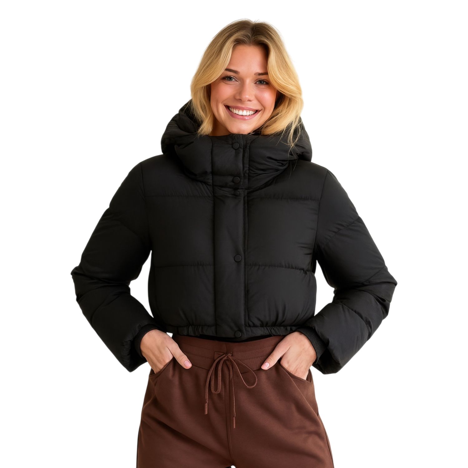 Colisco Cropped Down Jacket, Midnight, Color: Midnight, Size: 4