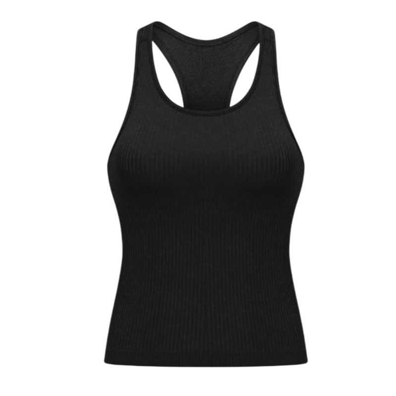 Colisco Cropped Sport Top_Black Sport Bra Halter Top