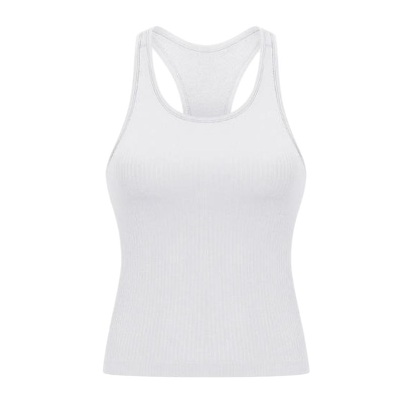 Colisco Cropped Sport Top_White Sport Bra Halter Top