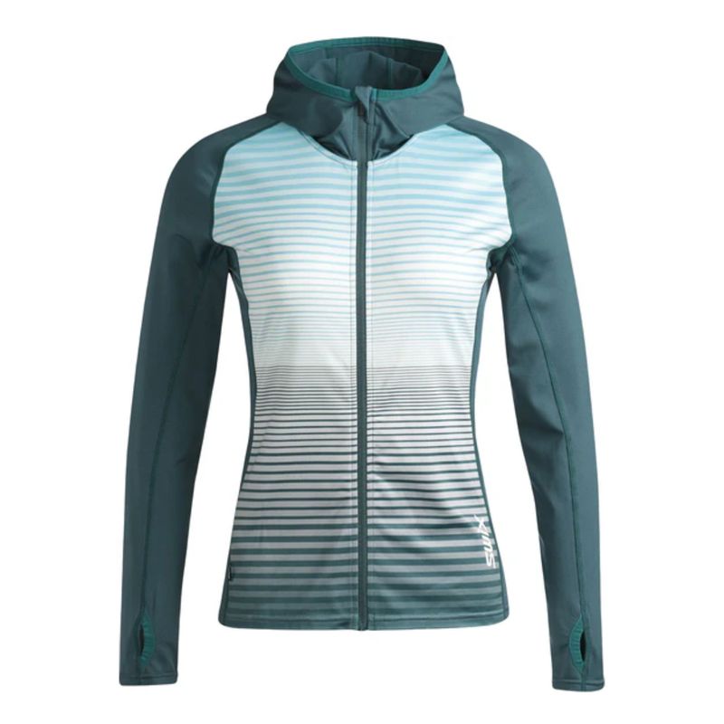 Tista Women&#39;s Full Zip hood Midlayer, Teal