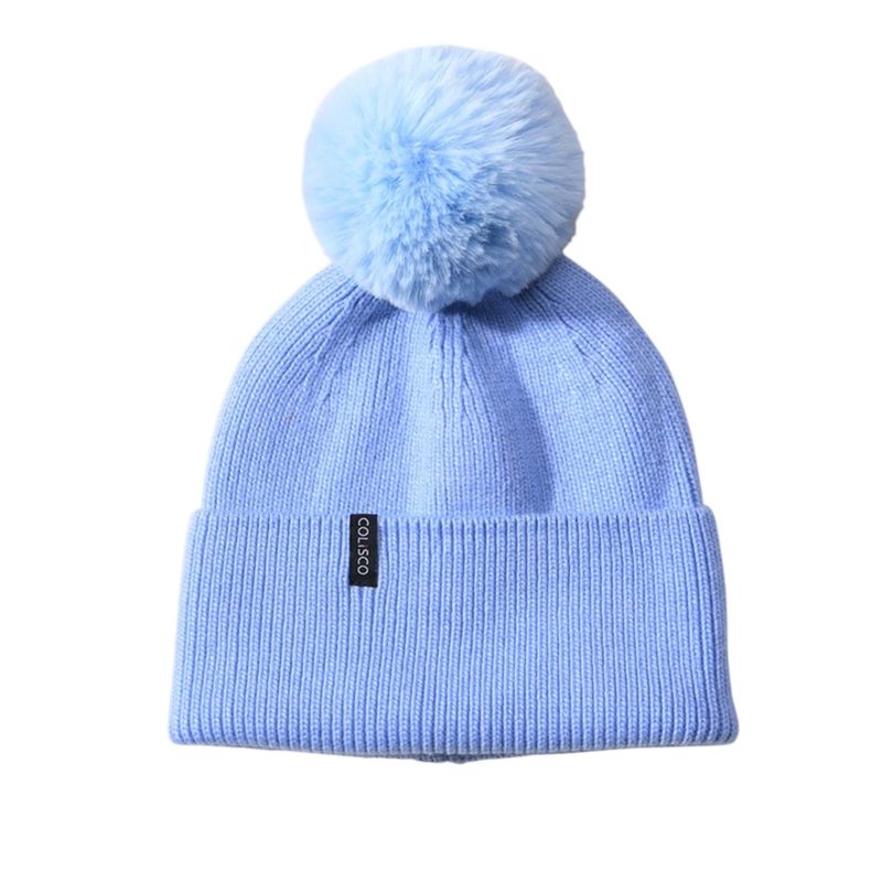 Colisco Pompom Beanies, Blue
