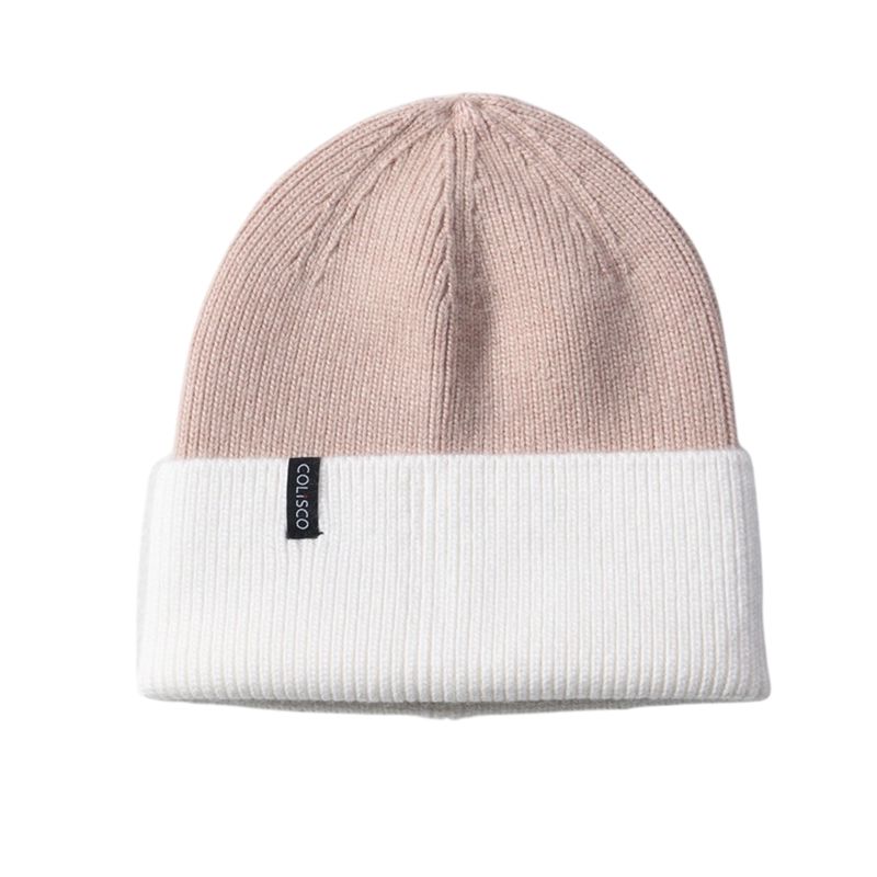 Colisco Bicolor Beanie, Light Brown/White