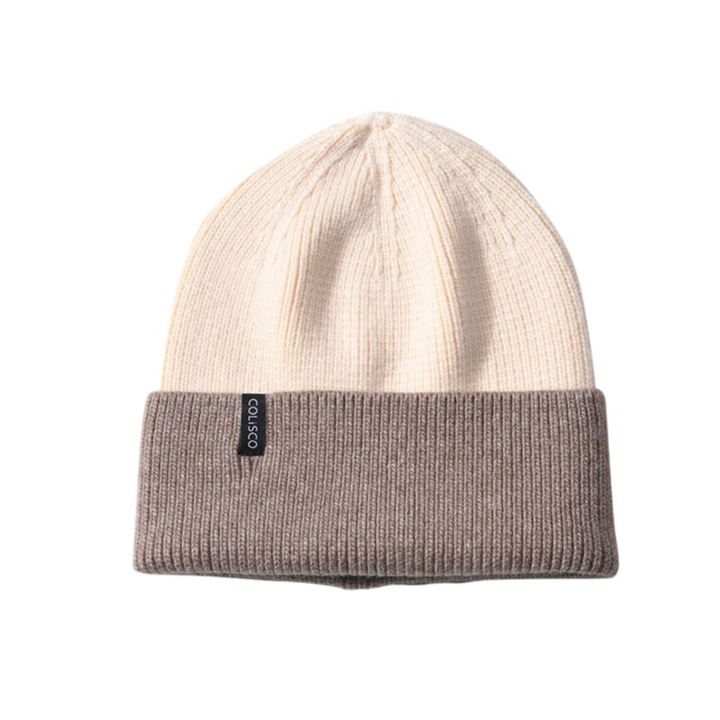 Colisco Bicolor Beanie, Cream/Khaki
