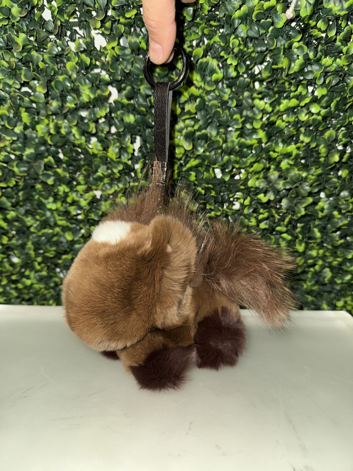 Bison Keychain, Taupe