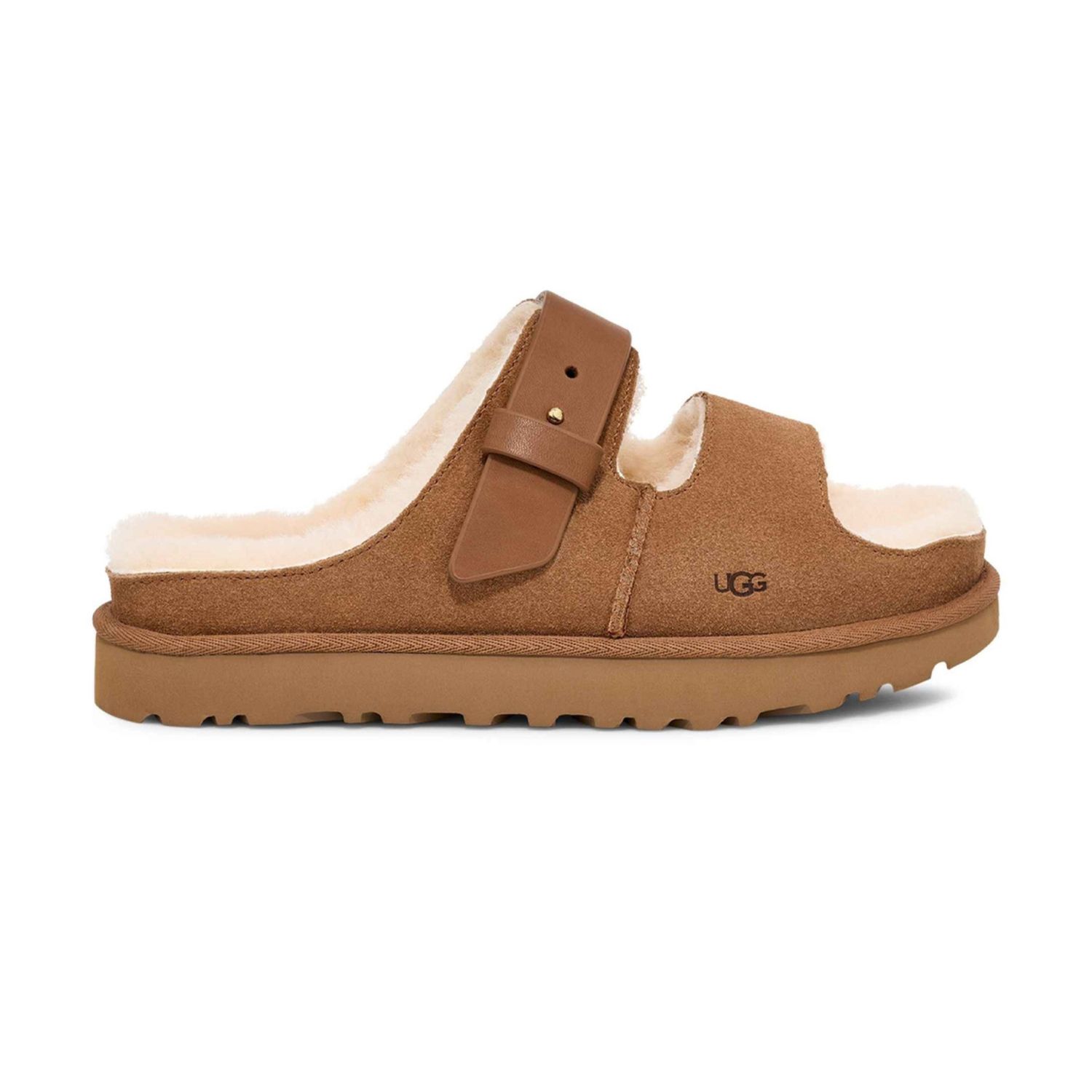 UGG Women's Greenport Strap Slide, Chestnut, Color: Chestnut, Size: 5