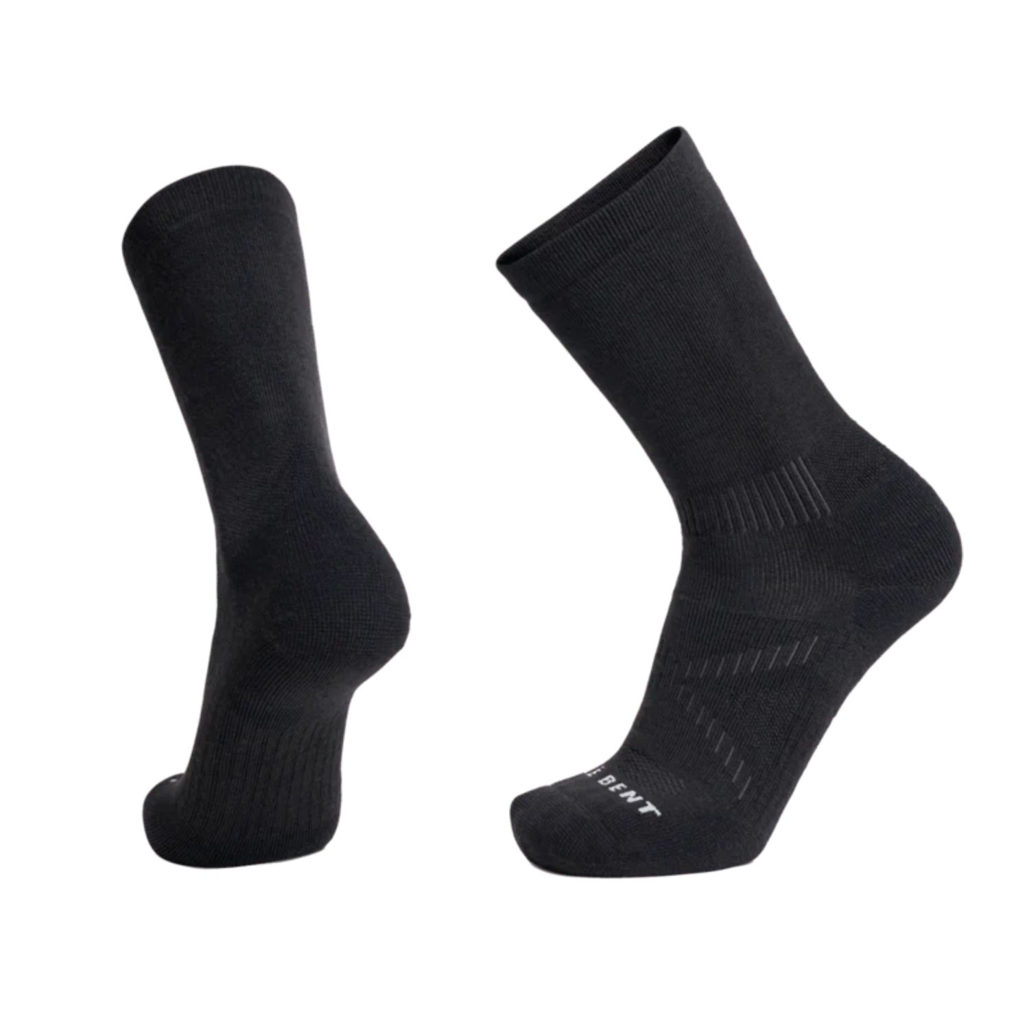 Le Bent Trail Light 3/4 Crew Socks, Color: Black Marle, Size: Small