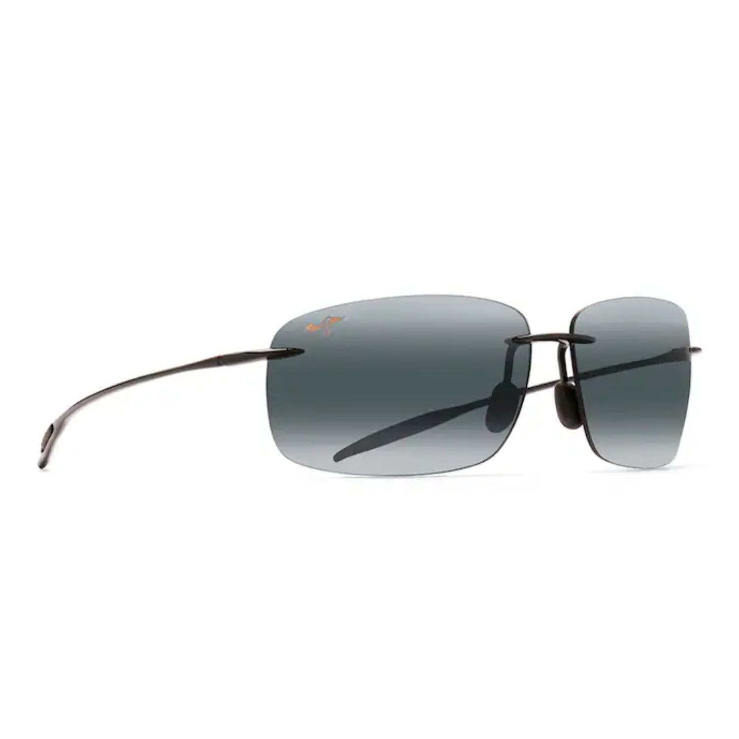 Breakwall Polarized Rimless Sunglasses, Color: Gloss Black/Neut, Size: 63/Temple 127