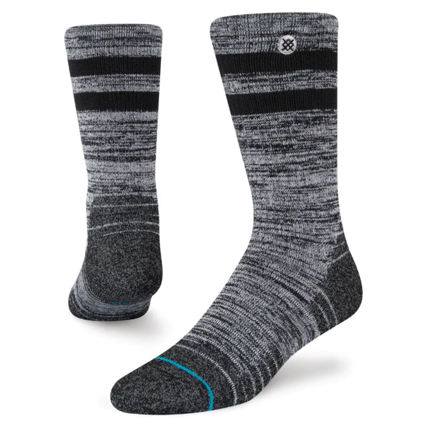 Stance Camper Hike Wool Crew Socks, Color: Black, Size: Medium