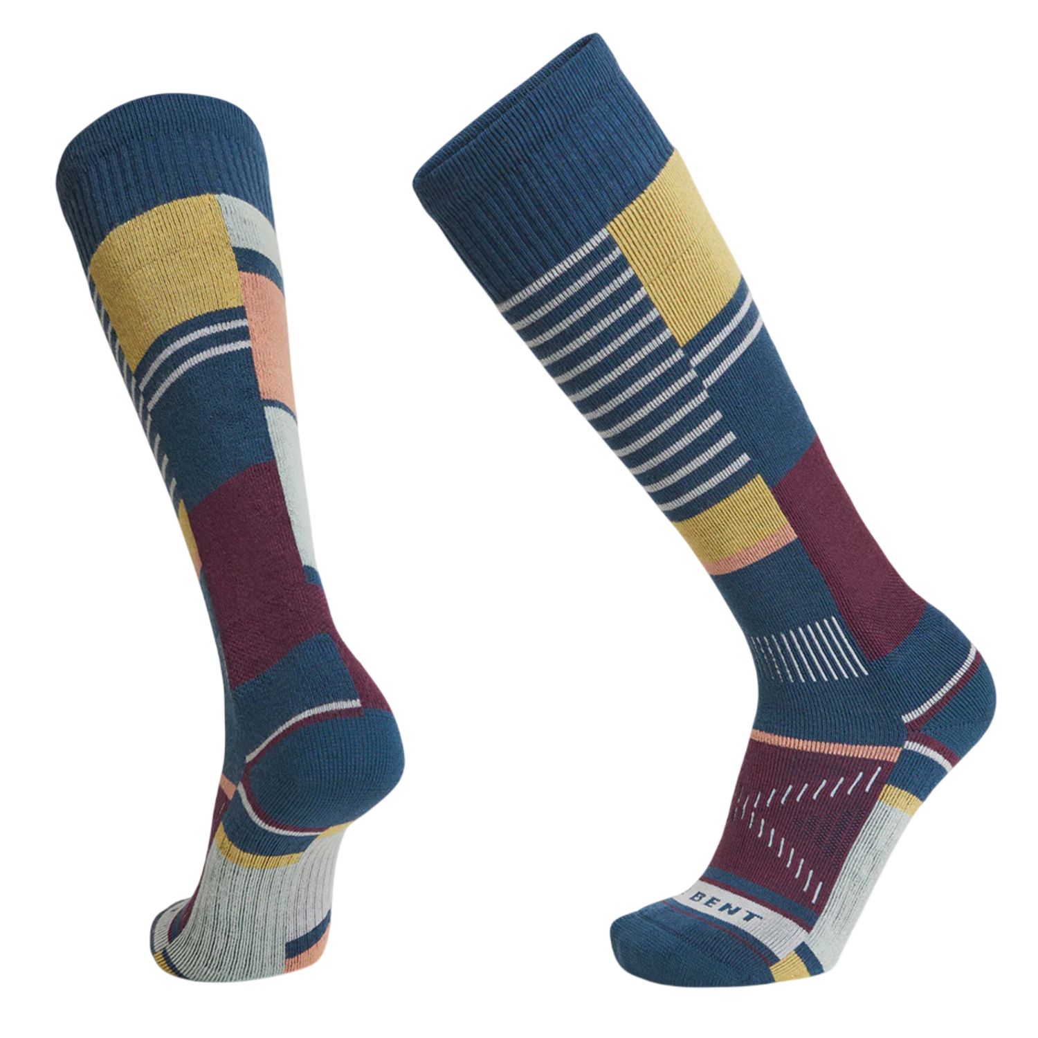 Le Bent Oaken Midweight Snow Socks, Color: Papaya Punch, Size: M