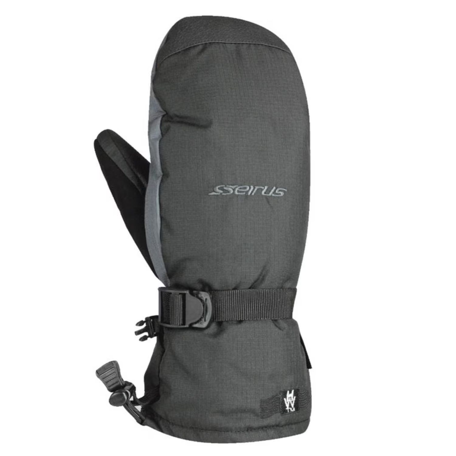 Seirus Heatwave Accel Mitt, Black/Charcoal, Color: Black/Charcoal, Size: X-Large