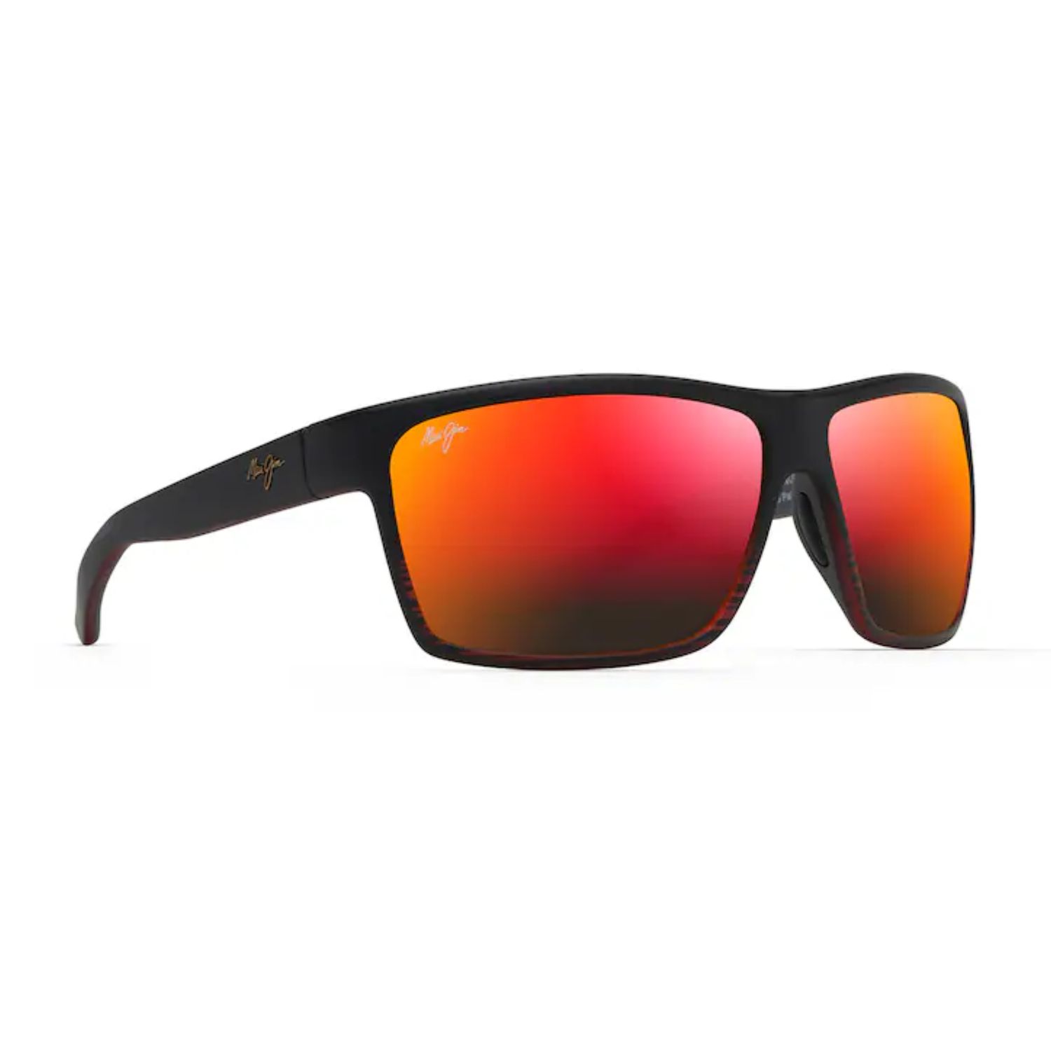 Maui Jim Alenuihaha Wraparound Sunglasses, Color: Burgundy Stripe/, Size: O/S
