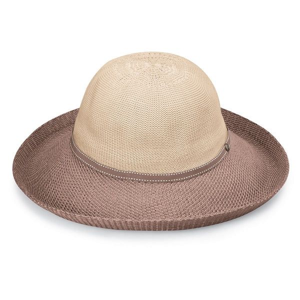 Victoria Two-Toned Hat_147868, Color: Beige/Mocha, Size: O/S