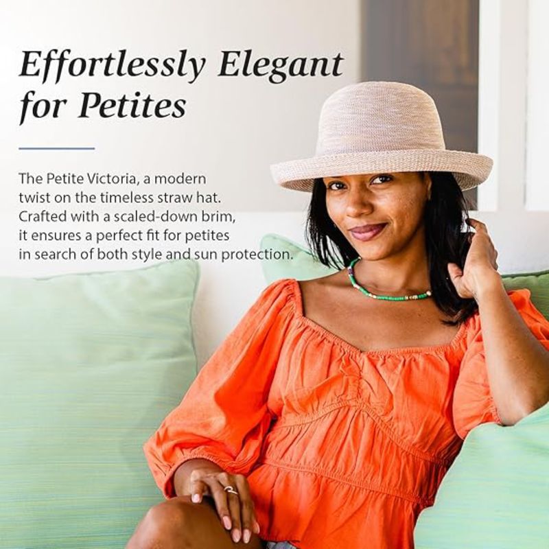 Wallaroo Women's Petite Victoria  Wide Brim Sun Hat