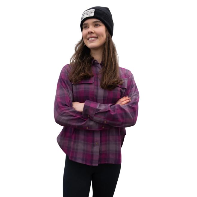 Women's Fairfax Lightweight Boyfriend Flannel Shirt, Color: Bright Fuchsia, Size: Small