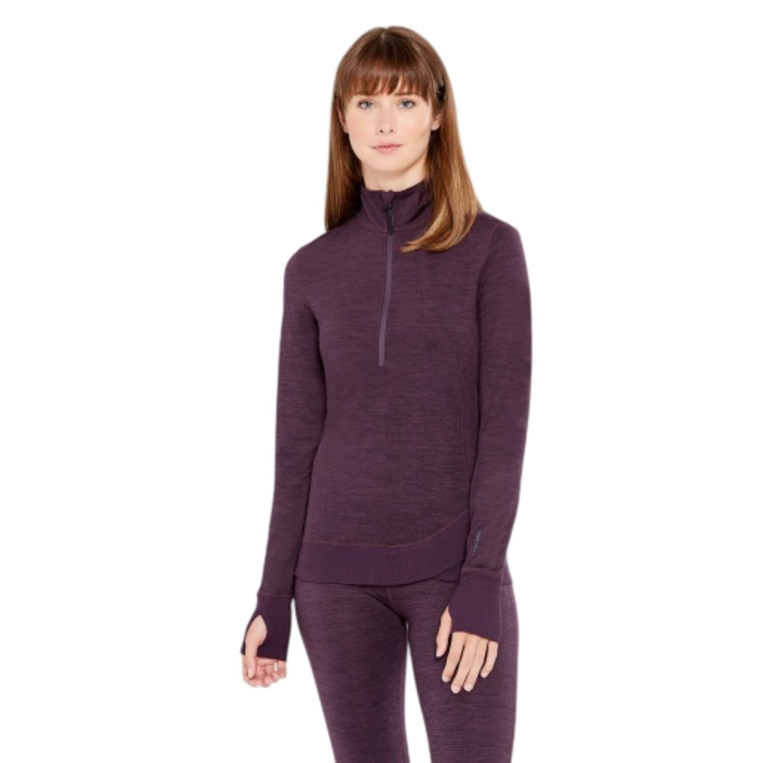 Women's 2.0 Cloud 9 1/2 Zip Top, Blackberry, Color: Blackberry_604, Size: S